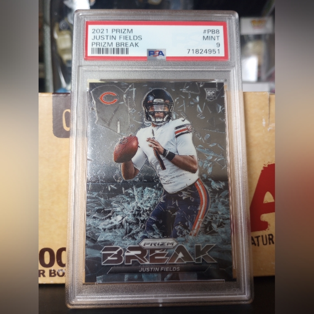 Justin Fields Rookie Panini Prizm BREAK PSA 9